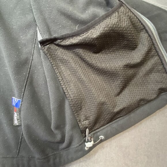 L.L. Bean Mens Gray Fleece Jacket L Reg Full Zip Outerwear With Black Accents - Picture 13 of 16